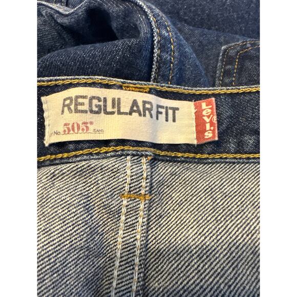 Levi's 505 Regular Fit Men's Size 38x34 Relaxed Blue Jeans - Picture 6 of 8
